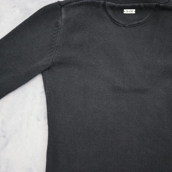 Converse Sweater Womens M Black Long Sleeve Cowl Neck Knit Pullover Stretch - Picture 11 of 16